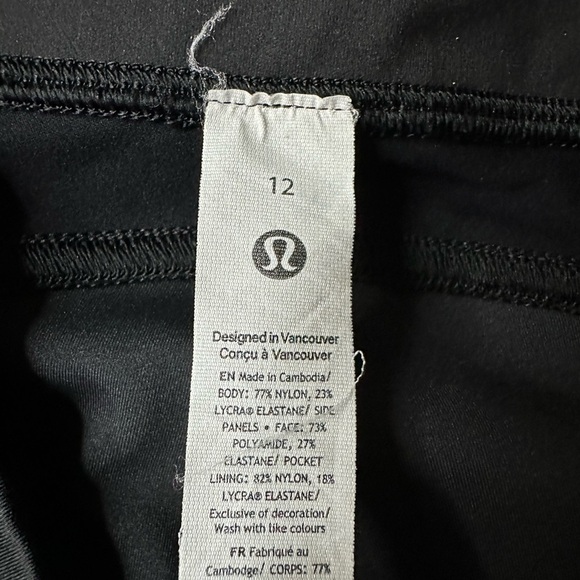 Lululemon Wunder Train high rise Satin Panels leggings, size 12 - Picture 3 of 5